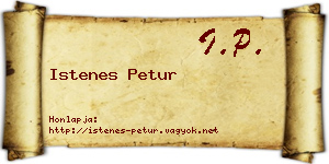 Istenes Petur névjegykártya